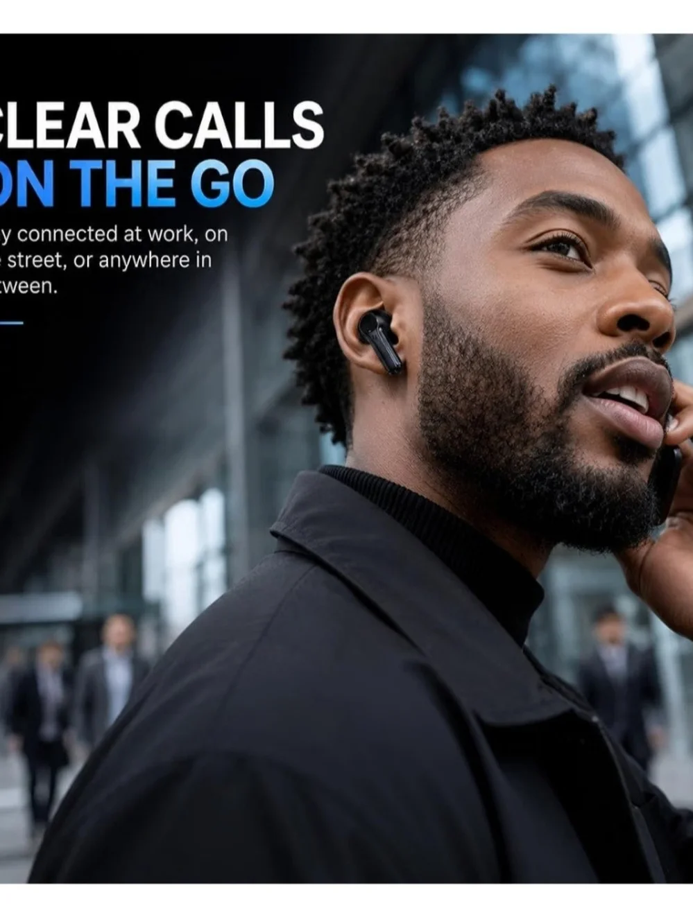 Amazon True Wireless Bluetooth Earbuds in Black with Charging Case